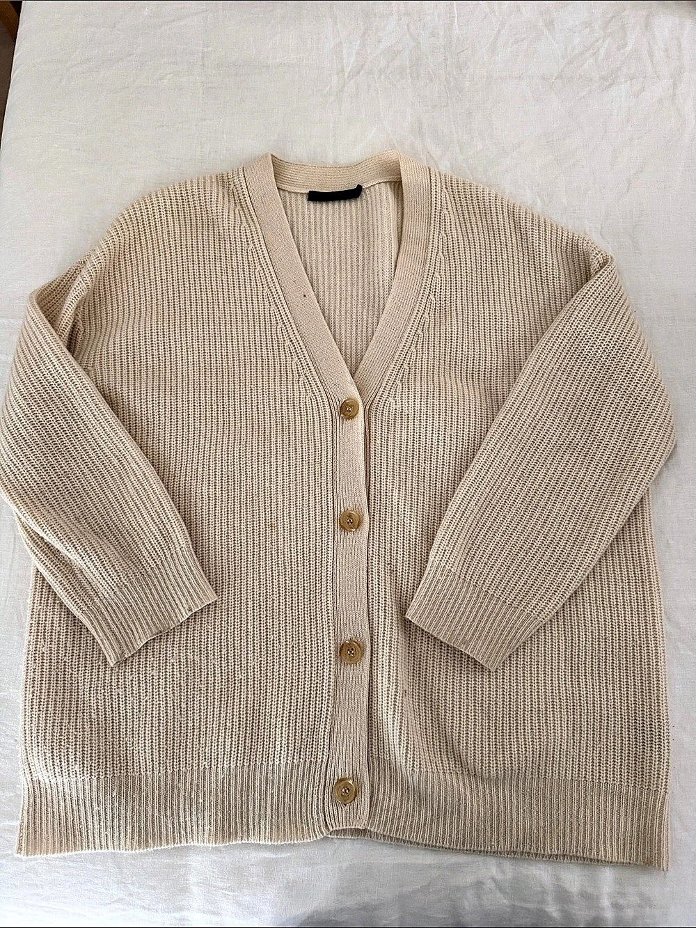 Jenni Kayne Cashmere Cocoon Cardigan in Beige
